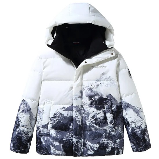 2022 New Winter White Duck Down Men's and Women's Fashion Down Jackets Short Thickened Gradient