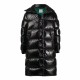 Winter Black Puffer Long Men's Down Coat Thicken Smooth Shiny Hooded Parka Outdoor Down Jacket For Men