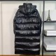 Winter Black Puffer Long Men's Down Coat Thicken Smooth Shiny Hooded Parka Outdoor Down Jacket For Men