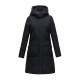 Fall And Winter Women Hooded Zipper Down Jacket Fashion Loose Parka Storm-Ready Long Knee Length Duck Down Jacket