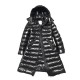 Hot Sale Women Winter Long Black Down Jacket Removable Hood Puffer Windbreaker Warm Bubble Coat