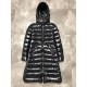 Hot Sale Women Winter Long Black Down Jacket Removable Hood Puffer Windbreaker Warm Bubble Coat