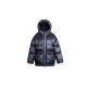 Custom Logo Windbreaker Down Jacket Zip Up Bubble New Design Solid Color Oversized Warm Duck Down Jacket For Women