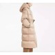 2022 Winter Thickened 90 White Duck Down Over The Knee Length Hooded Zipper Puffer Padded Women's Down Coats