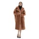 Warm Thicken Genuine Trench Woolen Leather Winter Lamb Fur Long Overoat Shearling Coat For Women