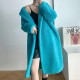 Warm Thicken Genuine Trench Woolen Leather Winter Lamb Fur Long Overoat Shearling Coat For Women