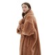 Warm Thicken Genuine Trench Woolen Leather Winter Lamb Fur Long Overoat Shearling Coat For Women