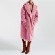 Warm Thicken Genuine Trench Woolen Leather Winter Lamb Fur Long Overoat Shearling Coat For Women