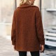  View larger image Add to Compare  Share Sherpa Jacket Faux Shearling Button Pocket Winter Coat Long SleeveMid Length Thick Warm Female Outerwear