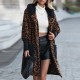 Pockets Knitted Casual Long Sleeve Faux Fur Warm Coat For Ladies