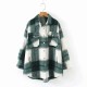 View larger image Add to Compare  Share Women Coats Fashion Style Single Breasted Women Outerwear Casual Fall Shirt Jacket Pockets Oversized Plaid Jacket