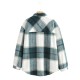 View larger image Add to Compare  Share Women Coats Fashion Style Single Breasted Women Outerwear Casual Fall Shirt Jacket Pockets Oversized Plaid Jacket