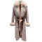  New Fashion Style Double Face Wool Coat With Fox Fur Collar Cuffs Women's Winter Long Coats