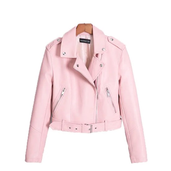 High Quality Women's Coat Outerwear Fashion Style New Model Casual Biker Jacket Zipper Ladies Women Coats Leather Jacket Women