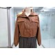 Fashion Women Pu Leather Jacket Balloon Sleeve Women Outerwear