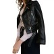 2022 New Arrival Fashion Winter Black Faux Leather Jackets Turn Down Collar Zipper Basic Womens Jacket