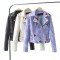 New Spring Vintage Faux Leather Jacket Embroidery Rivet Turn Down Collar Zipper Closure PU Womens Jackets