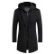 Hot Sale Custom Thick Knee Length Casual Windbreaker Fashion Slim-fit Hooded Wool Thickened Young Mens 4xl Coat