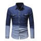 Vintage Washed Custom Summer Denim Long Sleeve Loose Mens' T-shirts