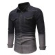 Vintage Washed Custom Summer Denim Long Sleeve Loose Mens' T-shirts